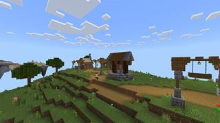 Screenshot of the Minecraft Bedrock Marketplace product Luckyblock Oneblock created by Rainbow Theory.