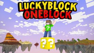 Thumbnail of the Minecraft Bedrock Marketplace product Luckyblock Oneblock created by Rainbow Theory.