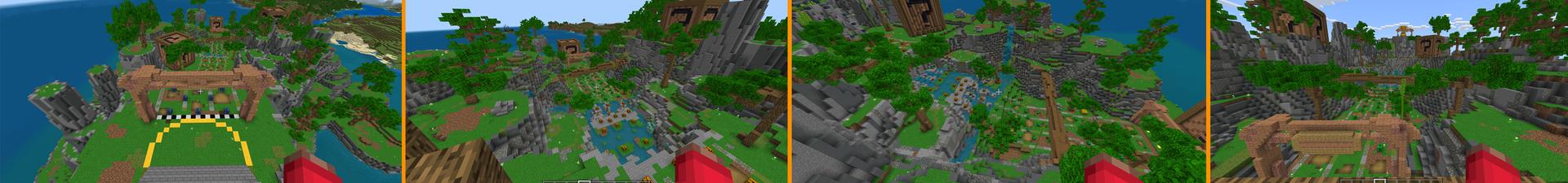 Panorama of the Minecraft Bedrock Marketplace product LuckyCrates Run created by Rainbow Theory.
