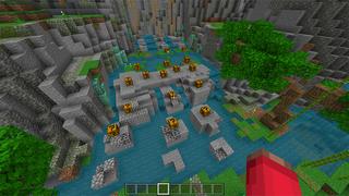 Screenshot of the Minecraft Bedrock Marketplace product LuckyCrates Run created by Rainbow Theory.