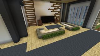 Screenshot of the Minecraft Bedrock Marketplace product Modern Mansion created by Rainbow Theory.