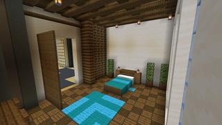 Screenshot of the Minecraft Bedrock Marketplace product Modern Mansion created by Rainbow Theory.