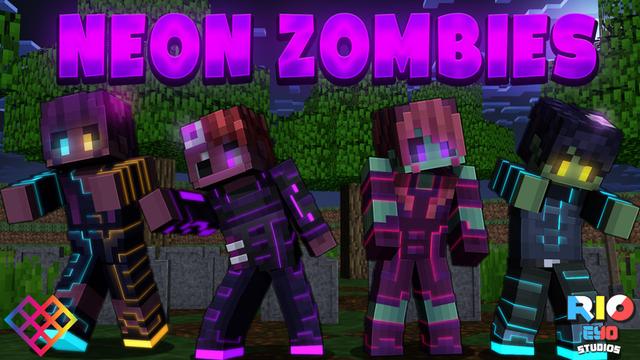 Thumbnail of the Minecraft Bedrock Marketplace product Neon Zombies created by Rainbow Theory.