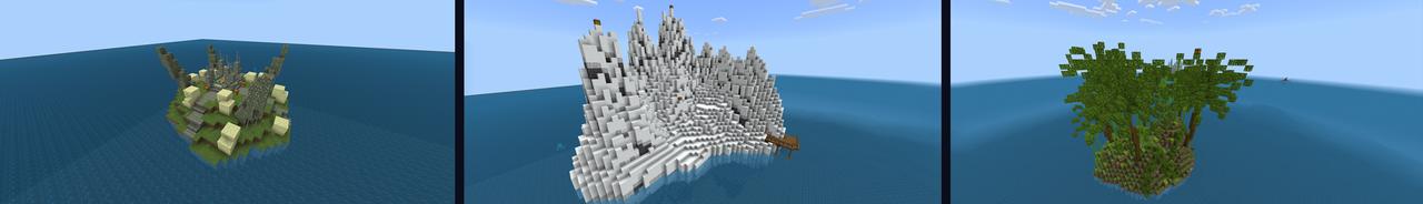 Panorama of the Minecraft Bedrock Marketplace product Ocean Survival created by Rainbow Theory.