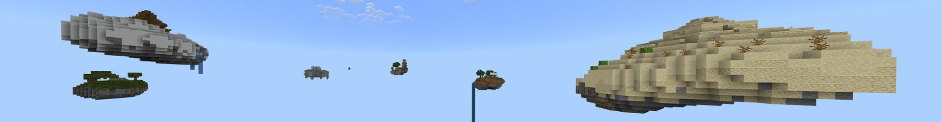 Panorama of the Minecraft Bedrock Marketplace product Oneblock 100 Days created by Rainbow Theory.