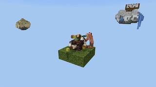 Screenshot of the Minecraft Bedrock Marketplace product Oneblock 100 Days created by Rainbow Theory.