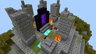 Screenshot of the Minecraft Bedrock Marketplace product Oneblock 100 Days created by Rainbow Theory.