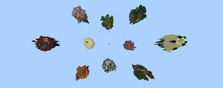 Panorama of the Minecraft Bedrock Marketplace product Oneblock Skyblock created by Rainbow Theory.