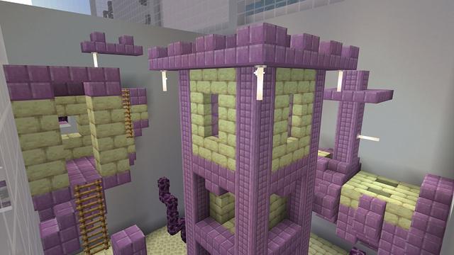 Screenshot of the Minecraft Bedrock Marketplace product Pyramid Parkour created by Rainbow Theory.