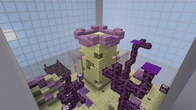 Screenshot of the Minecraft Bedrock Marketplace product Pyramid Parkour created by Rainbow Theory.