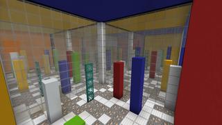Screenshot of the Minecraft Bedrock Marketplace product Rubiks Parkour created by Rainbow Theory.