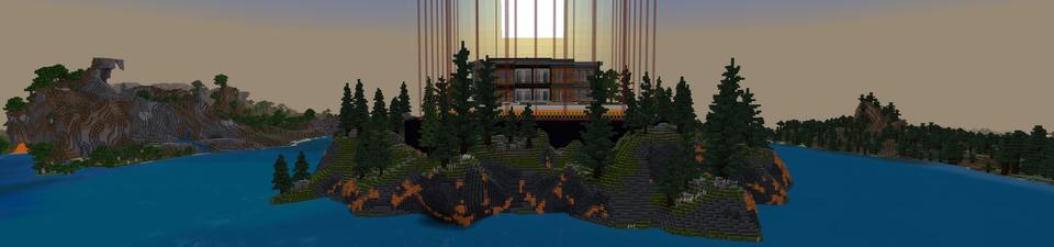 Panorama of the Minecraft Bedrock Marketplace product Safest Hacker Mansion created by Rainbow Theory.