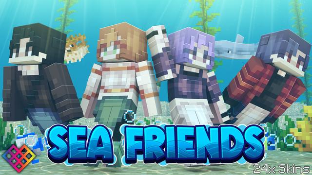 Thumbnail of the Minecraft Bedrock Marketplace product Sea Friends created by Rainbow Theory.