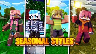 Thumbnail of the Minecraft Bedrock Marketplace product Seasonal Styles created by Rainbow Theory.