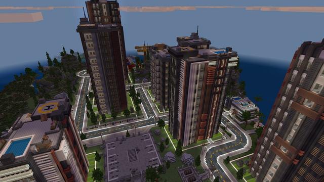 Screenshot of the Minecraft Bedrock Marketplace product Seaville created by Rainbow Theory.