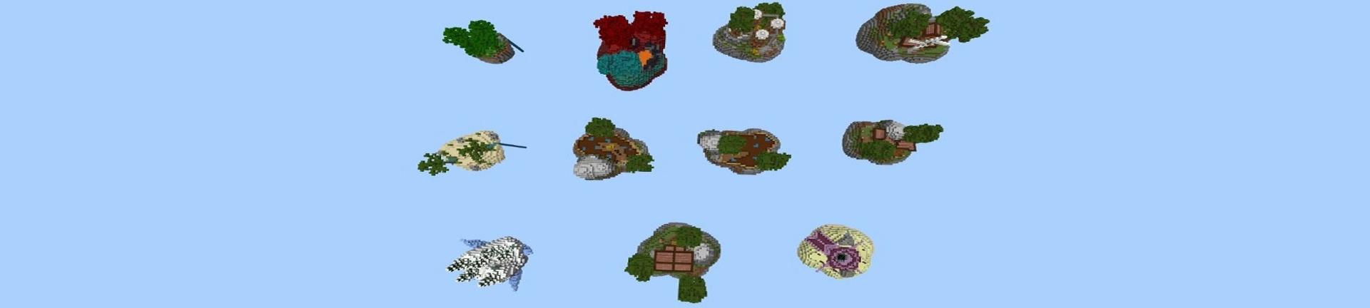 Panorama of the Minecraft Bedrock Marketplace product Skyblock Farm created by Rainbow Theory.