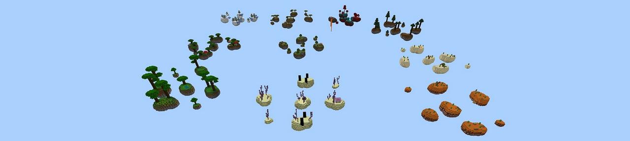 Panorama of the Minecraft Bedrock Marketplace product Skyblock created by Rainbow Theory.