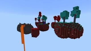 Screenshot of the Minecraft Bedrock Marketplace product Skyblock created by Rainbow Theory.