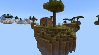 Screenshot of the Minecraft Bedrock Marketplace product Skyblock created by Rainbow Theory.