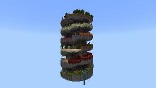 Screenshot of the Minecraft Bedrock Marketplace product Spiral Parkour created by Rainbow Theory.