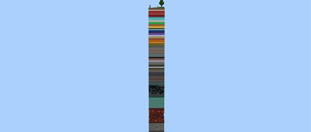Panorama of the Minecraft Bedrock Marketplace product Stacked Layers created by Rainbow Theory.