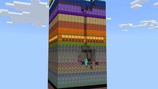 Screenshot of the Minecraft Bedrock Marketplace product Stacked Layers created by Rainbow Theory.