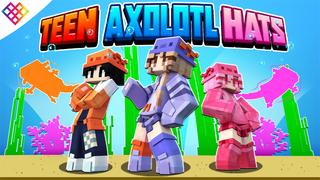 Thumbnail of the Minecraft Bedrock Marketplace product Teen Axolotl Hats created by Rainbow Theory.
