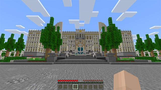 Screenshot of the Minecraft Bedrock Marketplace product The Safest Mansion created by Rainbow Theory.