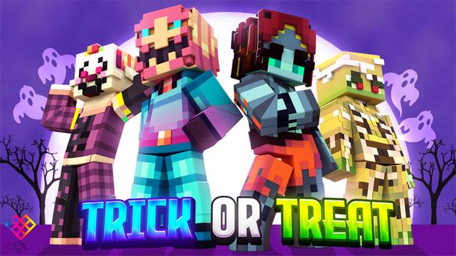 Thumbnail of the Minecraft Bedrock Marketplace product Trick or Treat created by Rainbow Theory.