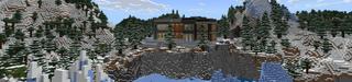 Panorama of the Minecraft Bedrock Marketplace product Winter Millionaire Mansion created by Rainbow Theory.