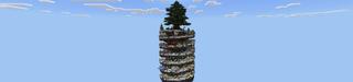 Panorama of the Minecraft Bedrock Marketplace product Winter Parkour created by Rainbow Theory.