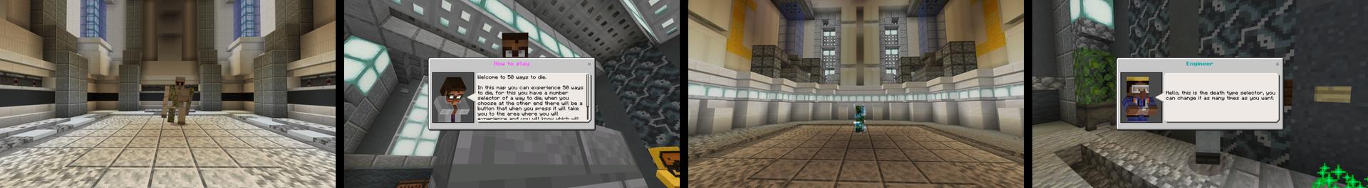 Panorama of the Minecraft Bedrock Marketplace product 50 Ways to Die created by RareLoot.
