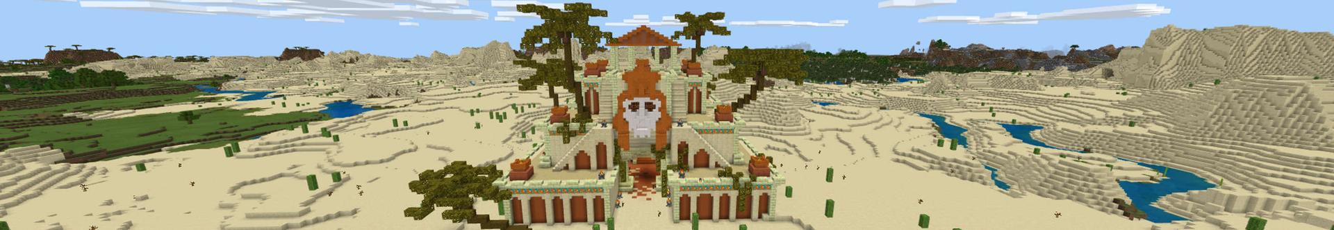 Panorama of the Minecraft Bedrock Marketplace product Advanced Desert Temple created by RareLoot.