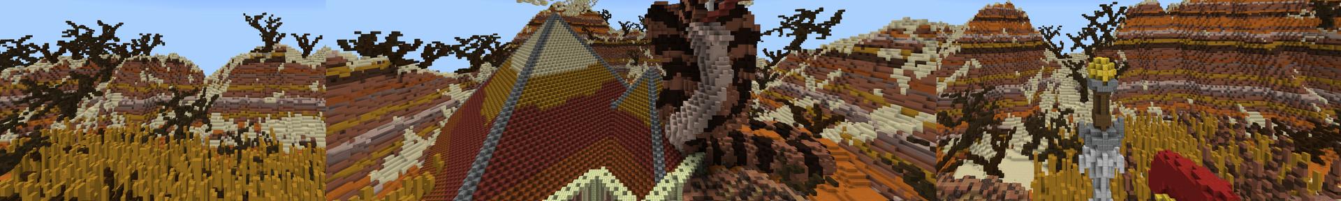 Panorama of the Minecraft Bedrock Marketplace product Amazing Parkour Biomes created by RareLoot.