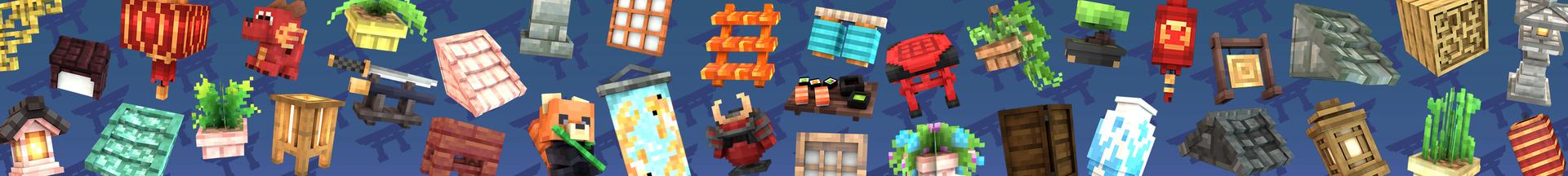Panorama of the Minecraft Bedrock Marketplace product AsianCraft Building Add-On created by RareLoot.