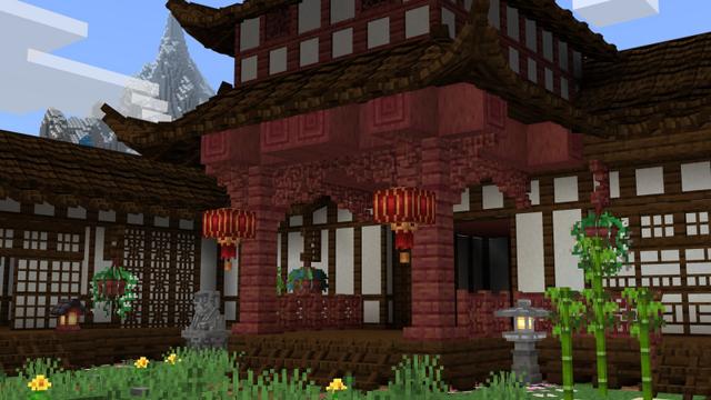 Screenshot of the Minecraft Bedrock Marketplace product AsianCraft Building Add-On created by RareLoot.