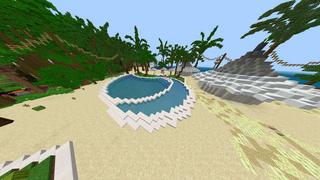Screenshot of the Minecraft Bedrock Marketplace product Beach Resort created by RareLoot.