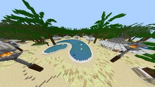 Screenshot of the Minecraft Bedrock Marketplace product Beach Resort created by RareLoot.