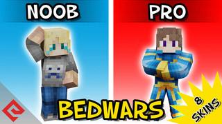 Thumbnail of the Minecraft Bedrock Marketplace product Bedwars - Noob vs Pro created by RareLoot.