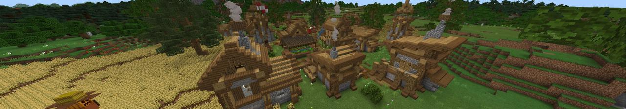 Panorama of the Minecraft Bedrock Marketplace product Better Village created by RareLoot.