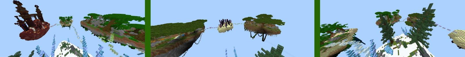 Panorama of the Minecraft Bedrock Marketplace product Biomes Skyblock created by RareLoot.