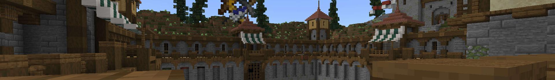 Panorama of the Minecraft Bedrock Marketplace product Block Party created by RareLoot.