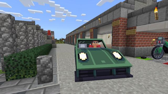 Screenshot of the Minecraft Bedrock Marketplace product Cars+ created by RareLoot.