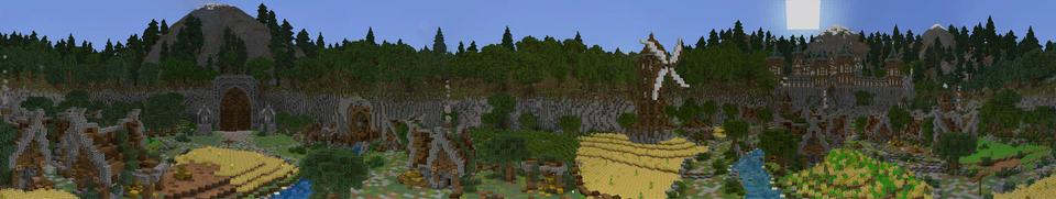 Panorama of the Minecraft Bedrock Marketplace product Castle of Hochbergen created by RareLoot.