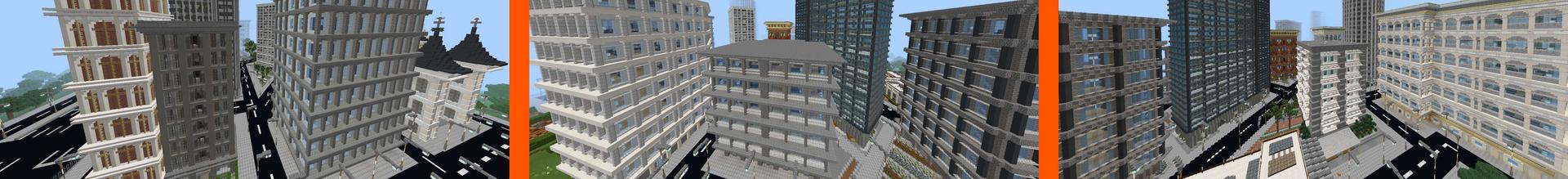 Panorama of the Minecraft Bedrock Marketplace product City Craft created by RareLoot.