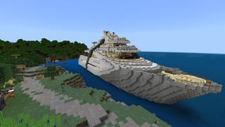 Screenshot of the Minecraft Bedrock Marketplace product Cliffside Mansion created by RareLoot.