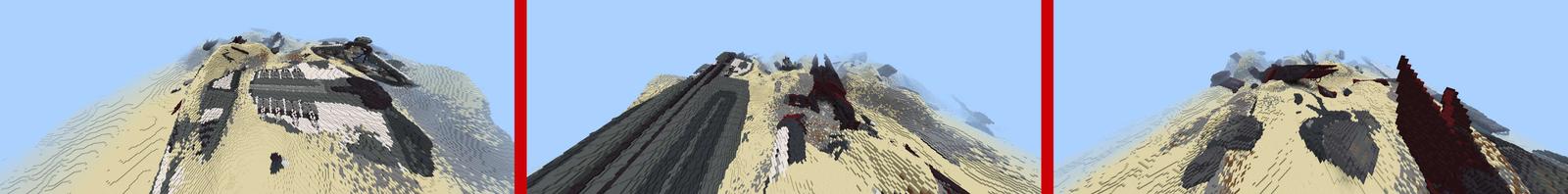 Panorama of the Minecraft Bedrock Marketplace product Crashed Spaceships created by RareLoot.