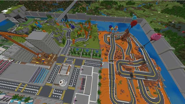 Screenshot of the Minecraft Bedrock Marketplace product Crazy Kart Racers created by RareLoot.