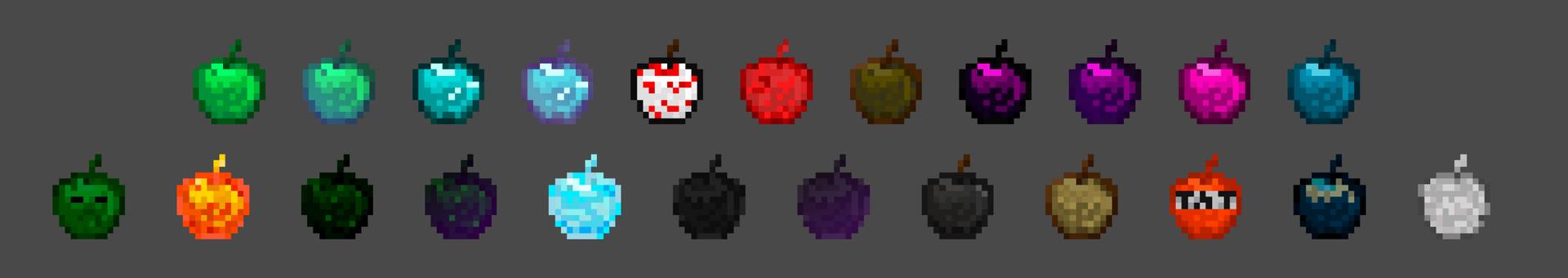 Panorama of the Minecraft Bedrock Marketplace product Custom Apples+ created by RareLoot.