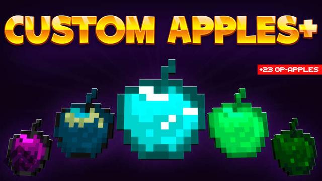Thumbnail of the Minecraft Bedrock Marketplace product Custom Apples+ created by RareLoot.
